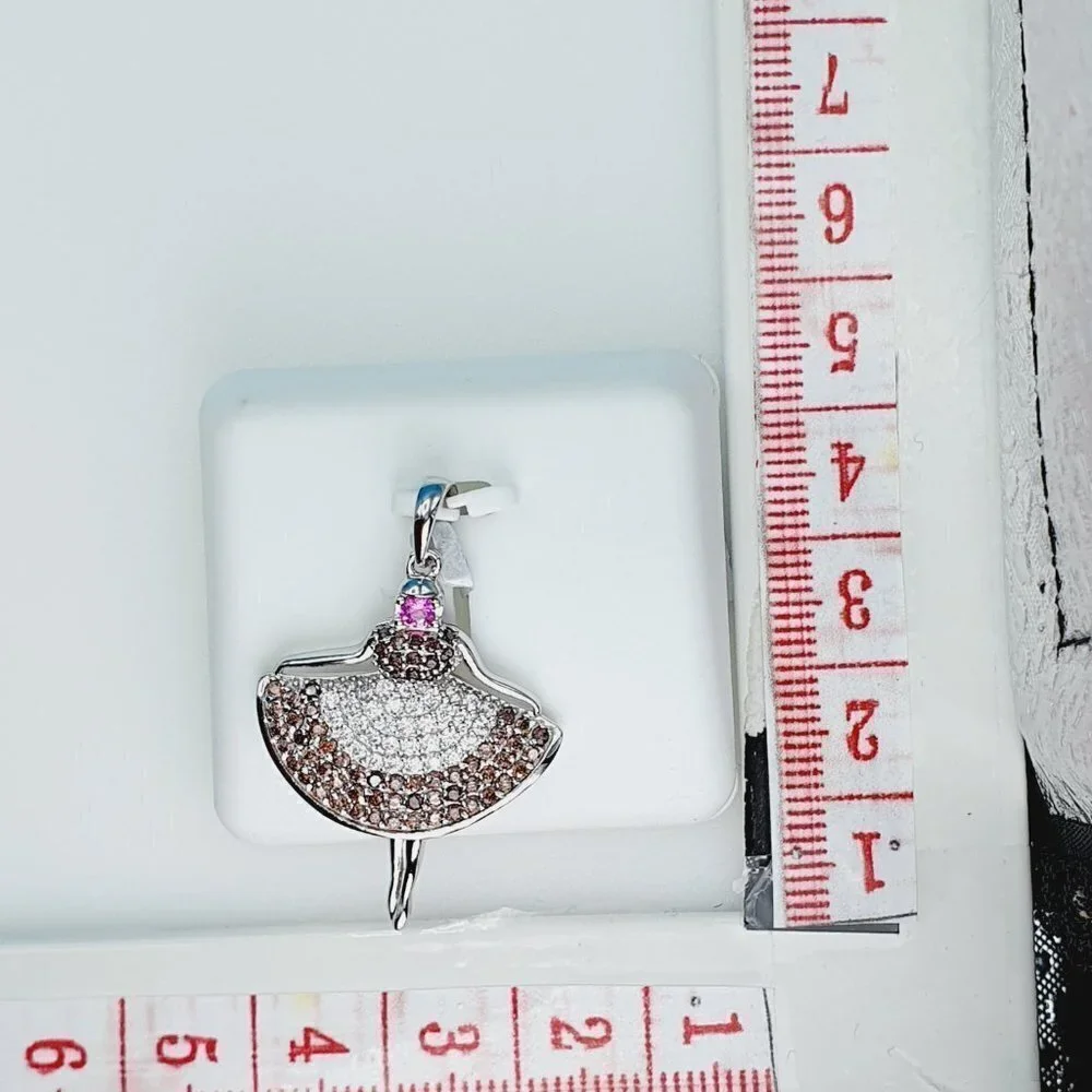 925 Sterling Silver Cubic Zirconia Pendant, UU1P6A6039
